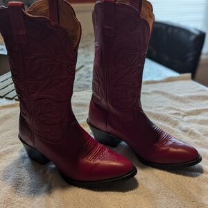 Ariat Red Heeled Boots Western Style